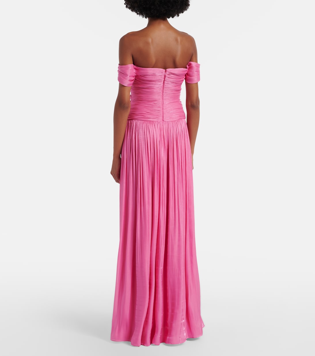 Cutout Lurex georgette gown | Costarellos