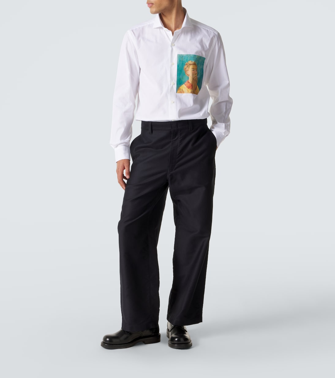 x Luigi Borrelli printed cotton shirt | Junya Watanabe