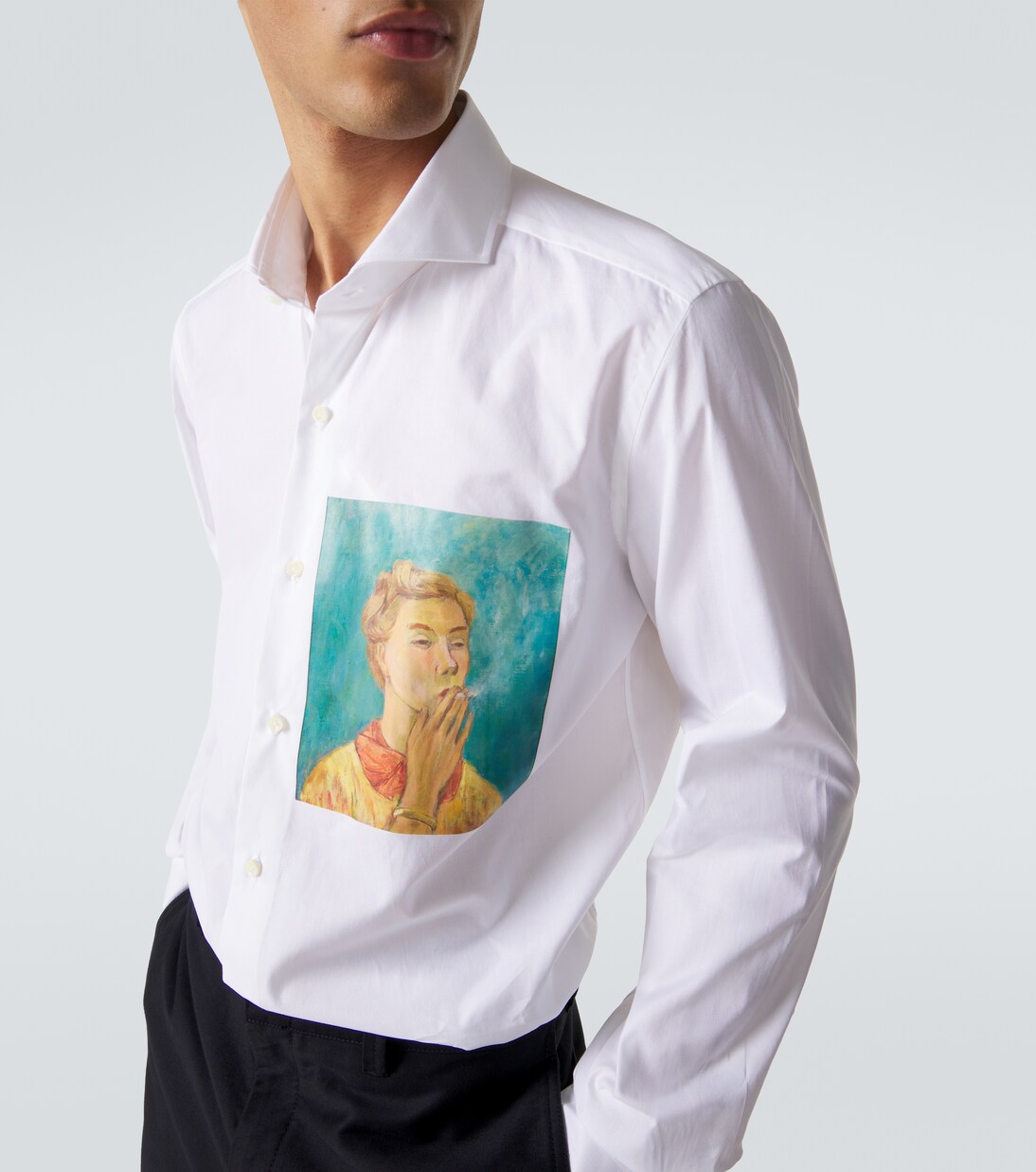 x Luigi Borrelli printed cotton shirt | Junya Watanabe