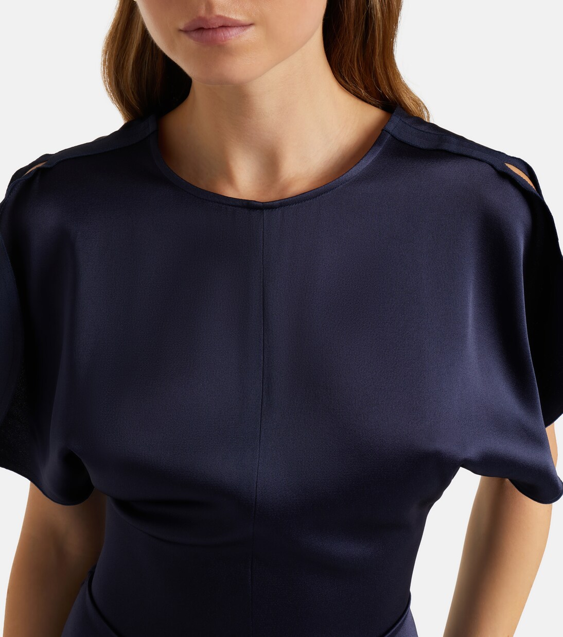 Abito midi Bela in raso | Victoria Beckham