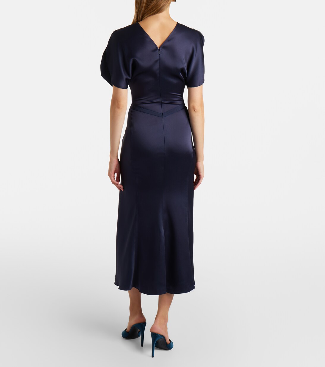Abito midi Bela in raso | Victoria Beckham