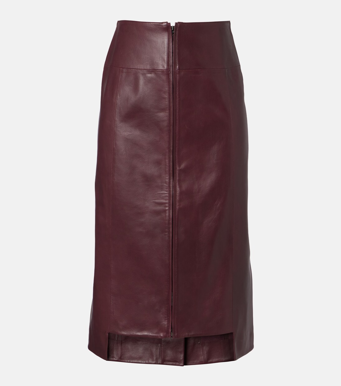 Midirock aus Leder  | Victoria Beckham
