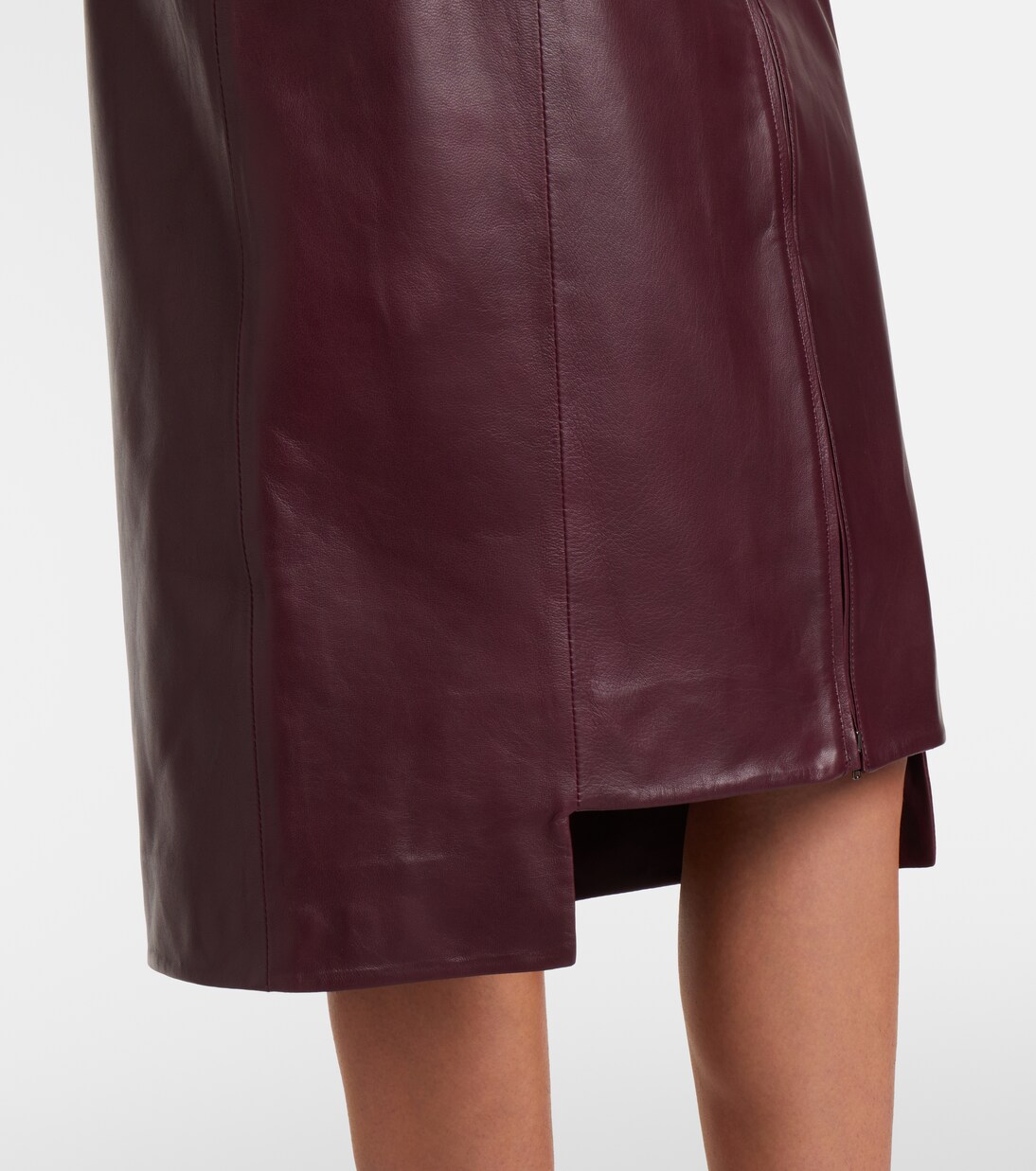Midirock aus Leder  | Victoria Beckham