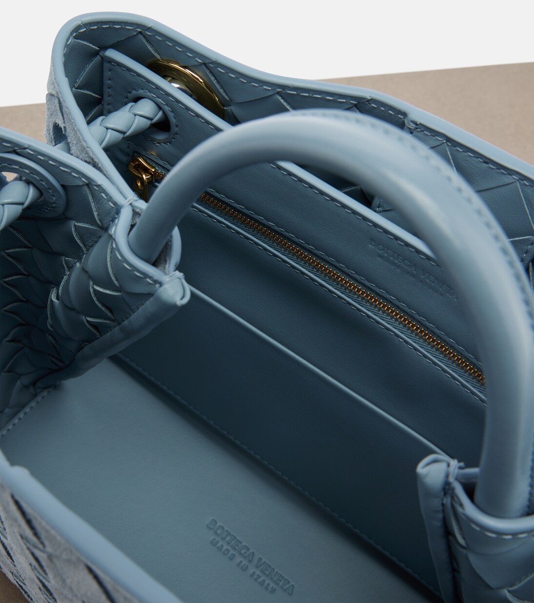 Andiamo Small suede top-handle bag | Bottega Veneta