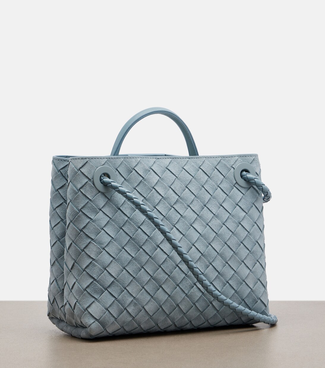 Andiamo Small suede top-handle bag | Bottega Veneta