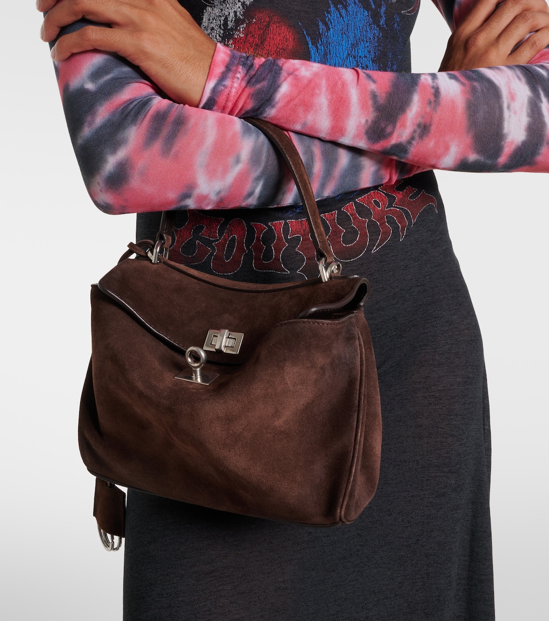 Henkeltasche Rodeo Mini aus Veloursleder | Balenciaga