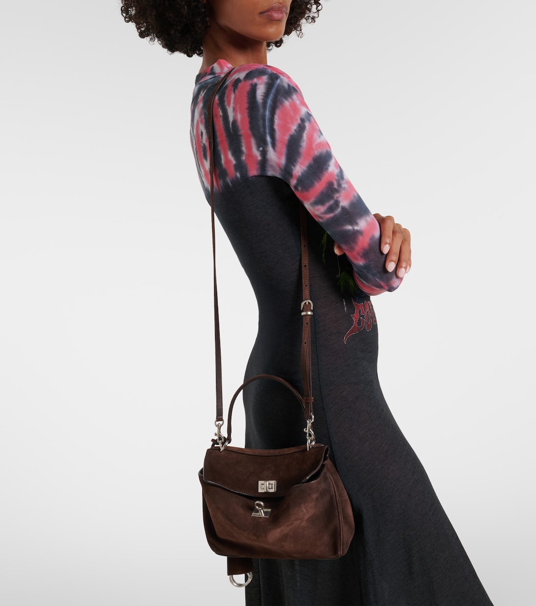Henkeltasche Rodeo Mini aus Veloursleder | Balenciaga