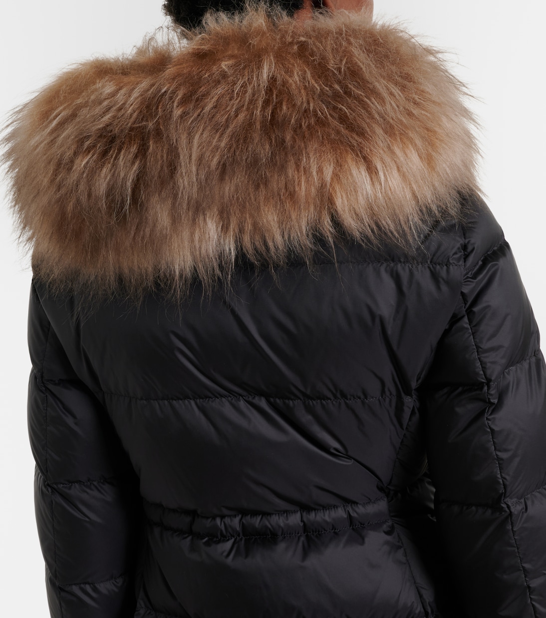 Boedic shearling-trimmed down coat | Moncler