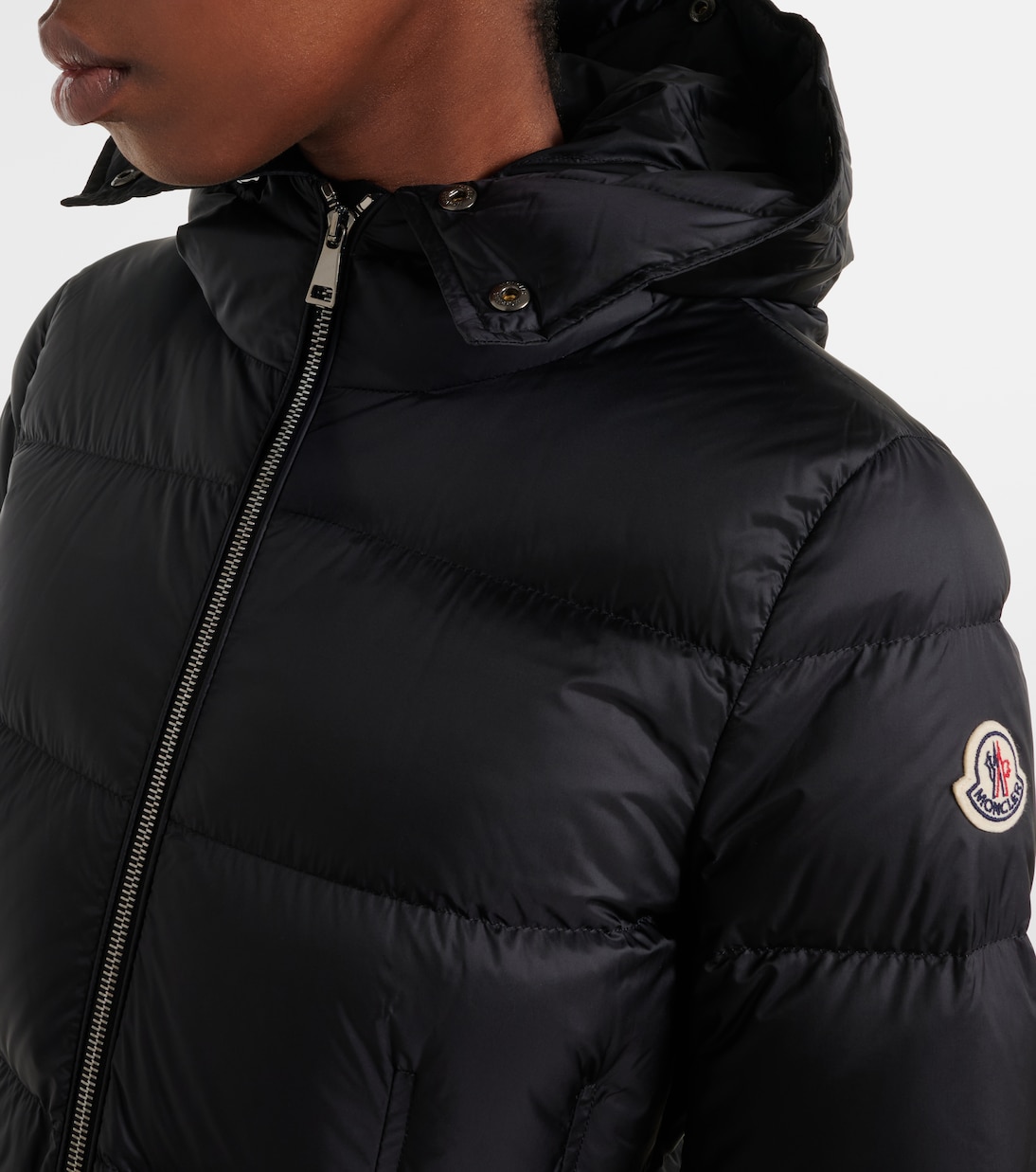 Boedic shearling-trimmed down coat | Moncler