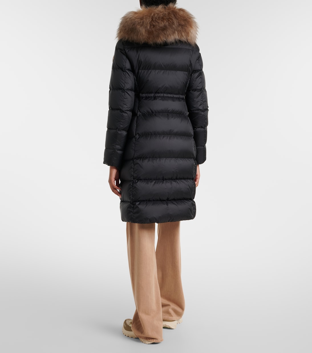 Boedic shearling-trimmed down coat | Moncler