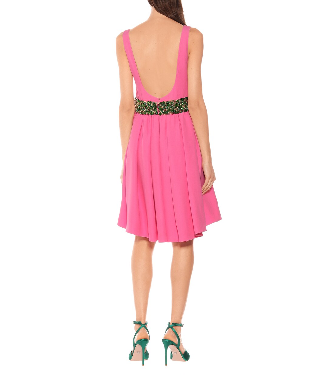 Embellished crêpe minidress | Prada