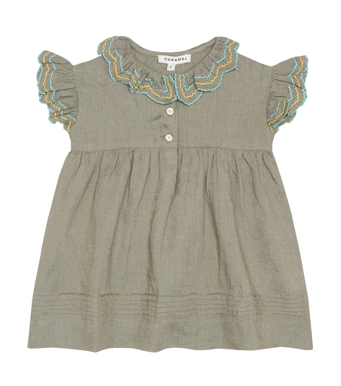 Bébé – Robe Sloane brodée en lin | Caramel