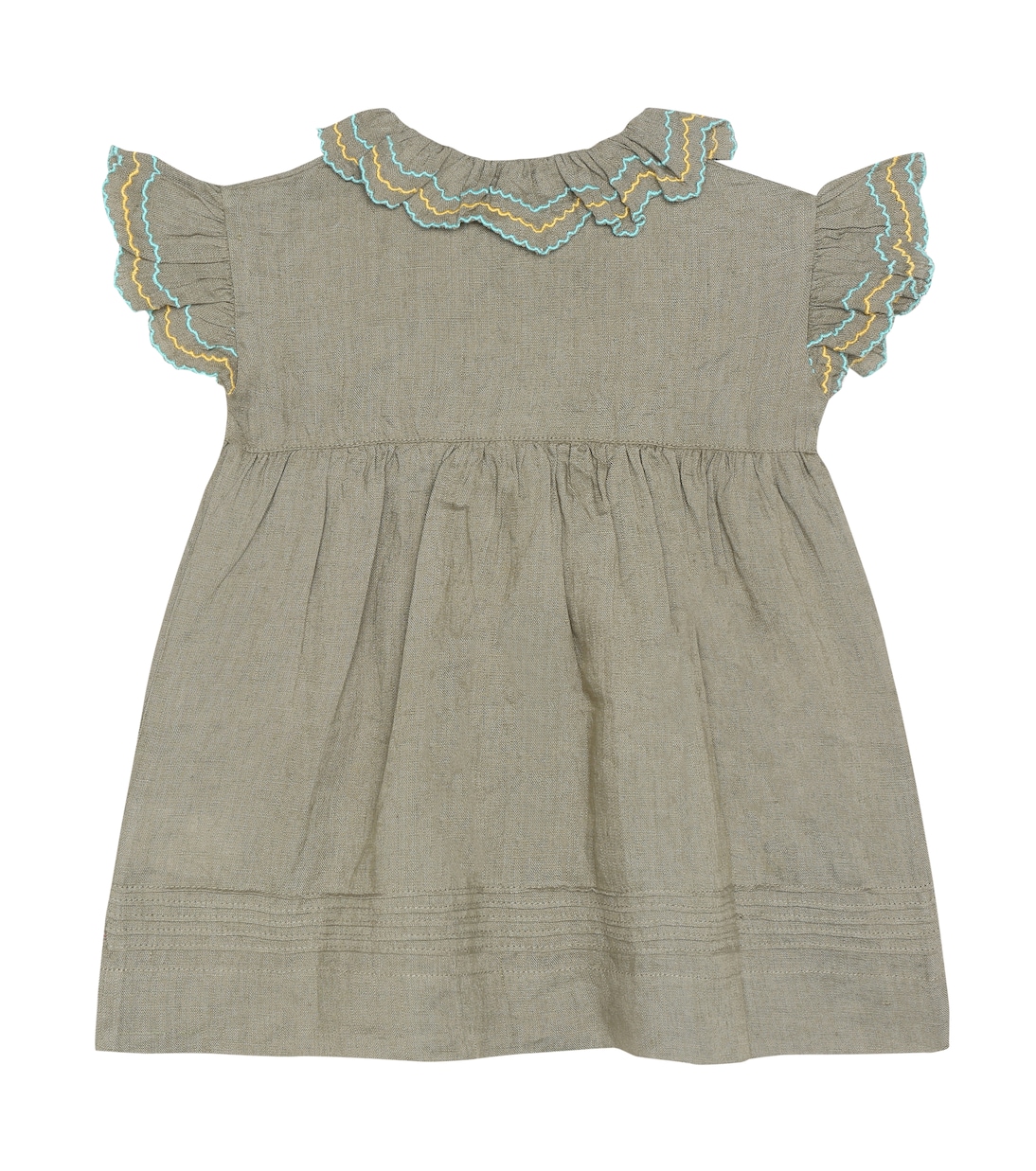 Bébé – Robe Sloane brodée en lin | Caramel