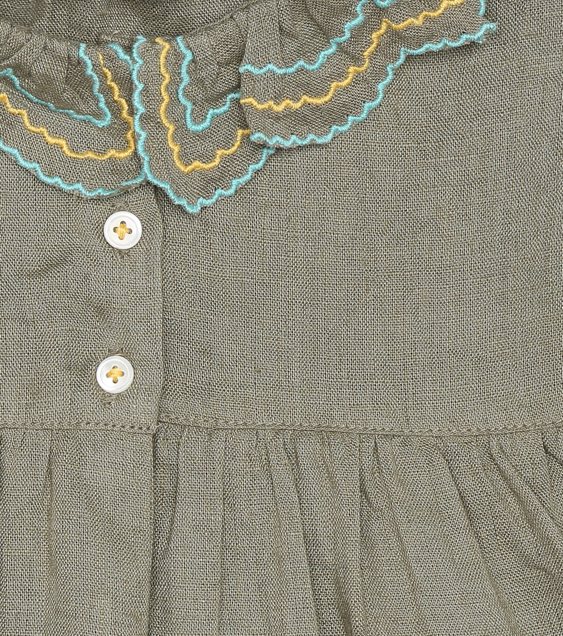 Bébé – Robe Sloane brodée en lin | Caramel