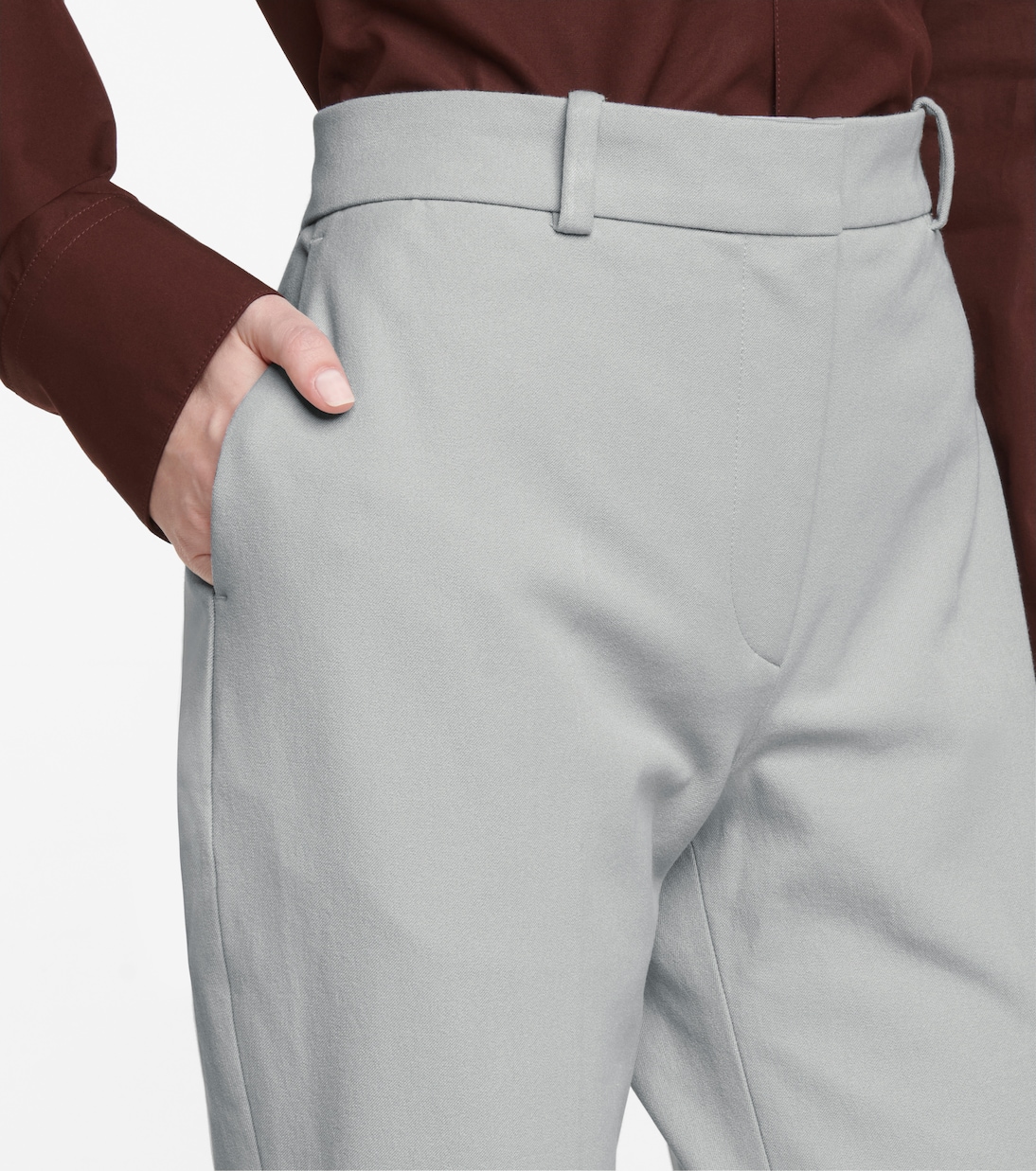 Pantalon Teller à taille haute en coton mélangé | Joseph