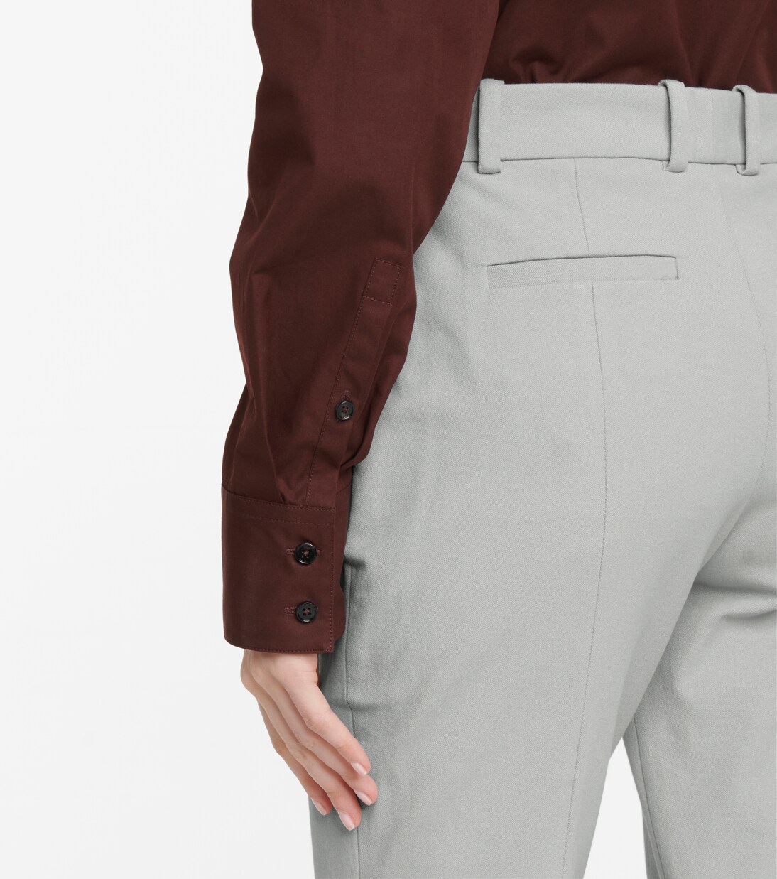 Pantalon Teller à taille haute en coton mélangé | Joseph