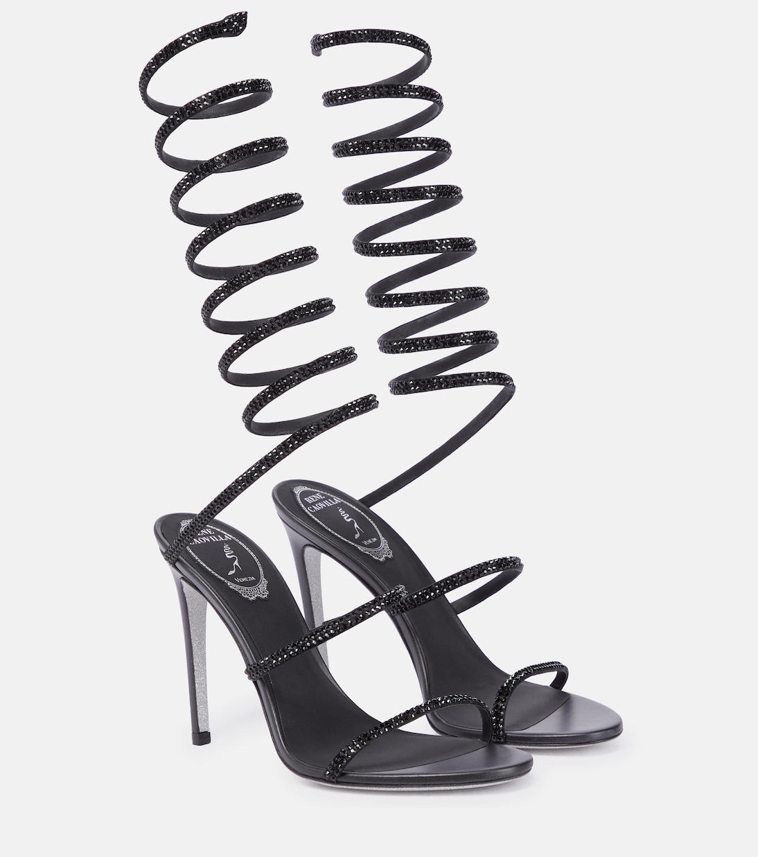 Verzierte Sandalen Cleo aus Leder | Rene Caovilla