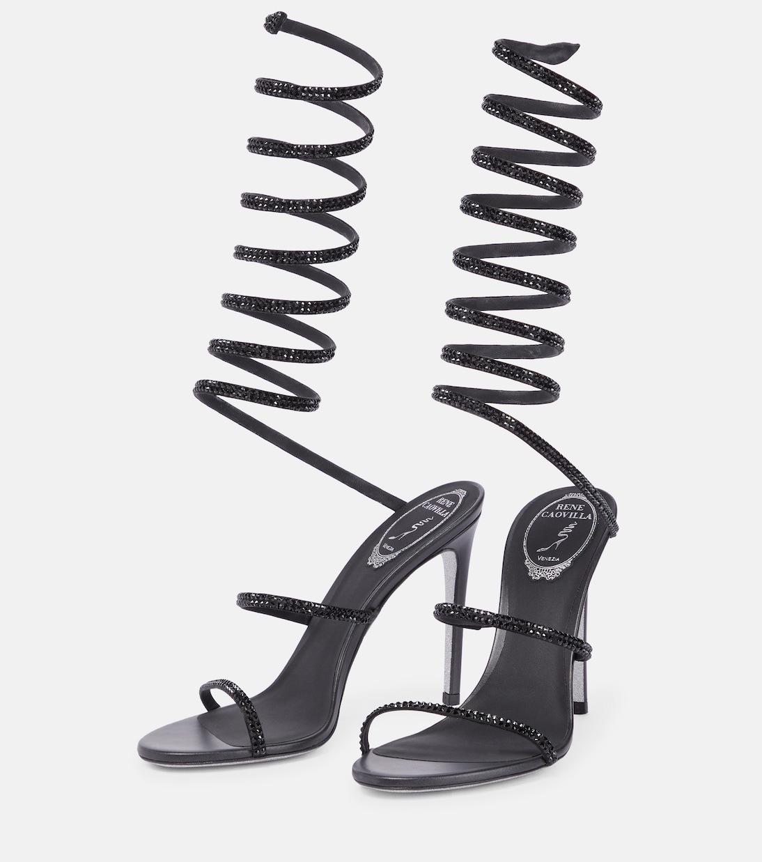 Verzierte Sandalen Cleo aus Leder | Rene Caovilla