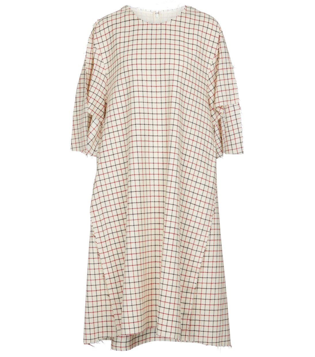 Robe midi en laine à carreaux | Maison Margiela
