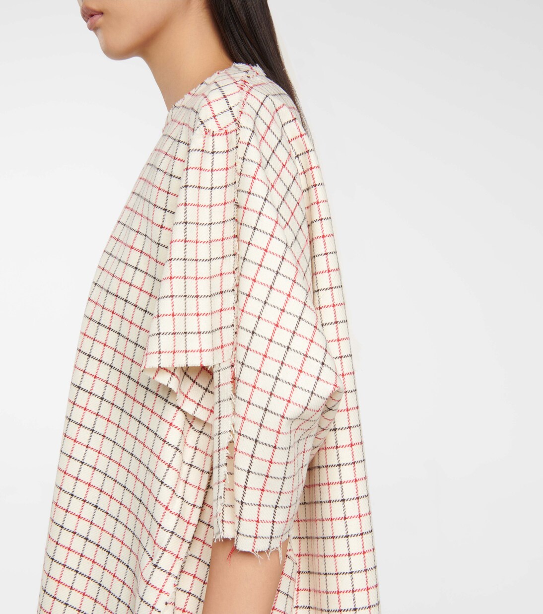 Robe midi en laine à carreaux | Maison Margiela