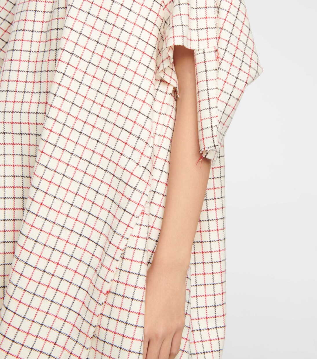 Robe midi en laine à carreaux | Maison Margiela