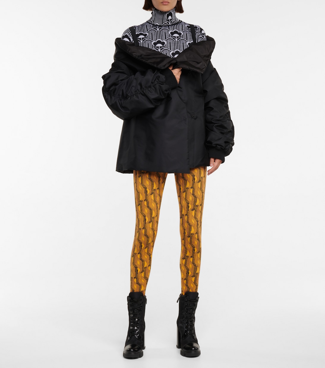 Nylon off-the-shoulder jacket | Prada