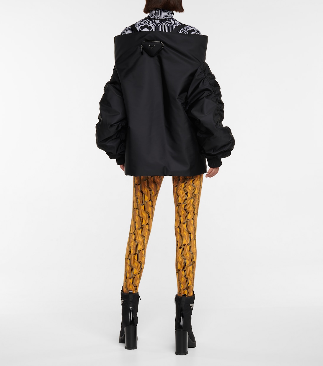 Nylon off-the-shoulder jacket | Prada