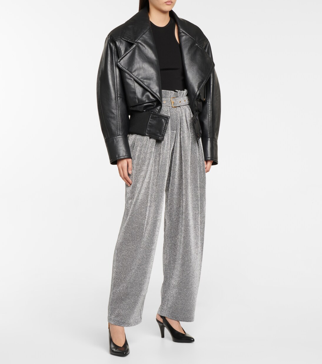 Pantalon ample en Lurex® mélangé | Balmain