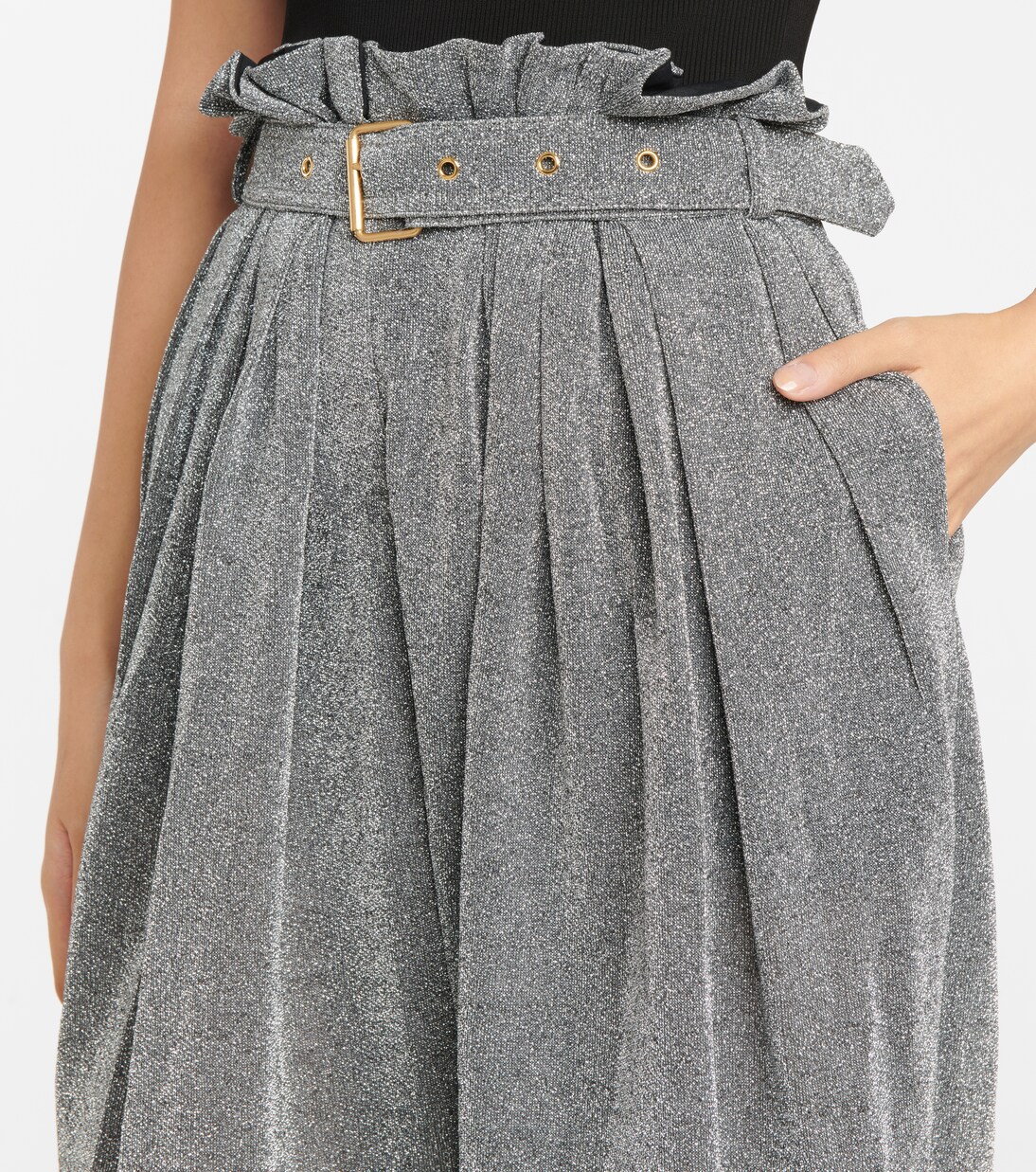 Pantalon ample en Lurex® mélangé | Balmain