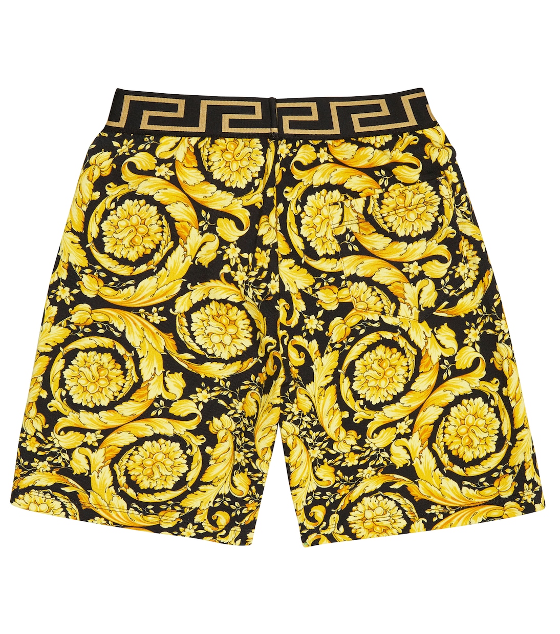 Barocco printed cotton shorts | Versace Kids