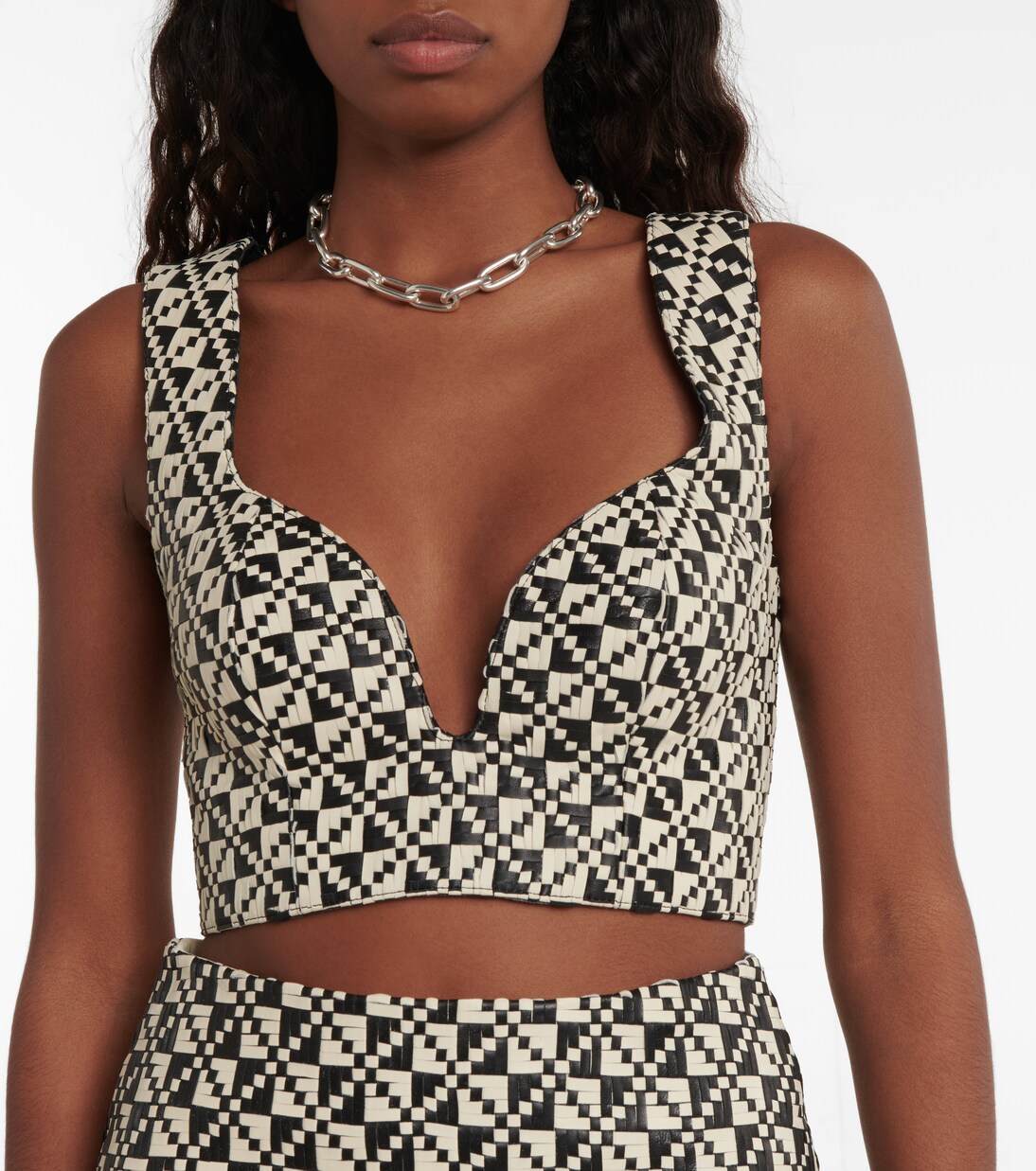 Cropped-Top aus Leder | Dodo Bar Or