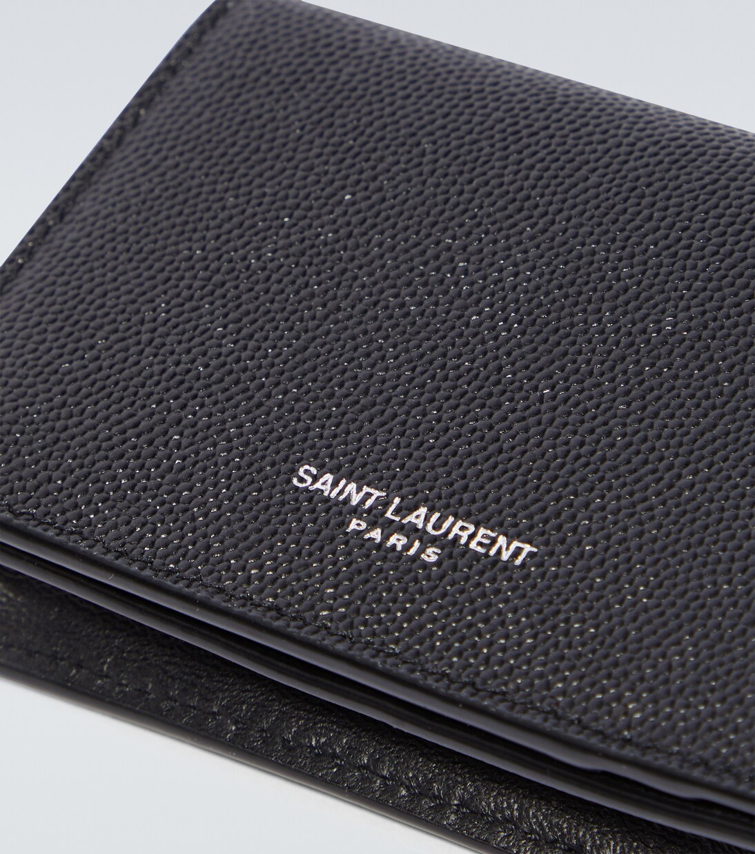 Logo leather card case | Saint Laurent