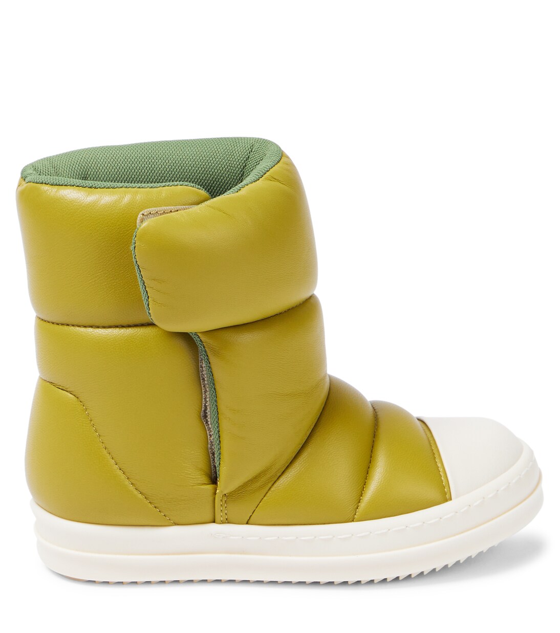 Puffer leather ankle boots | Rick Owens Kids