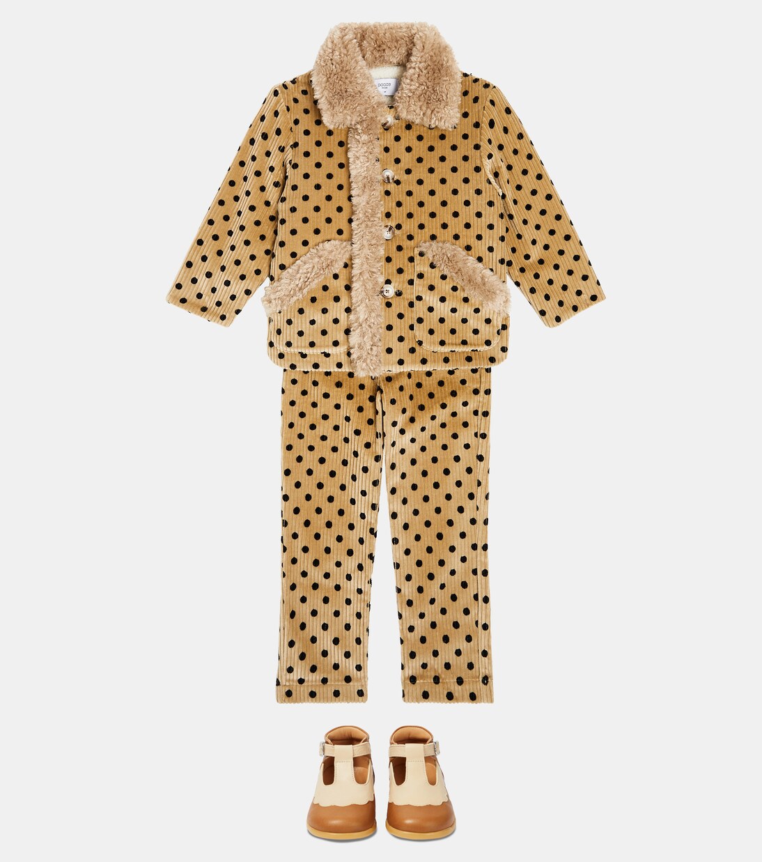 Blazer en velours côtelé de coton à pois | Paade Mode