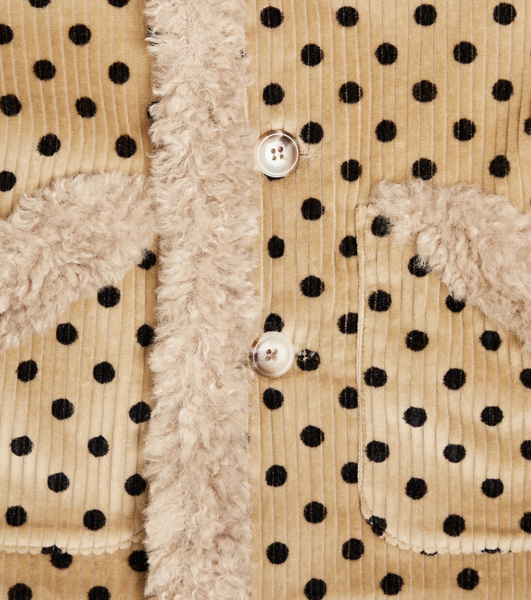 Blazer en velours côtelé de coton à pois | Paade Mode