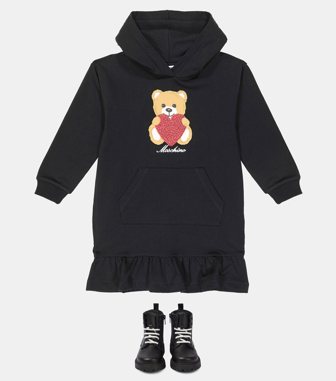 Teddy Bear cotton jersey sweater dress | Moschino Kids