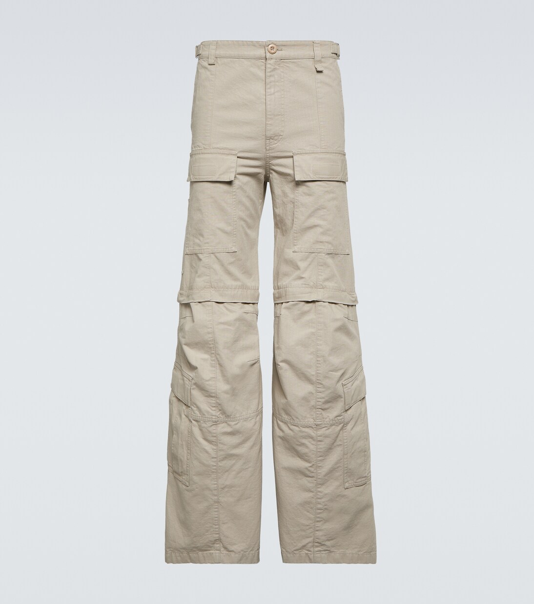 Hybrid flared cotton cargo pants  | Balenciaga