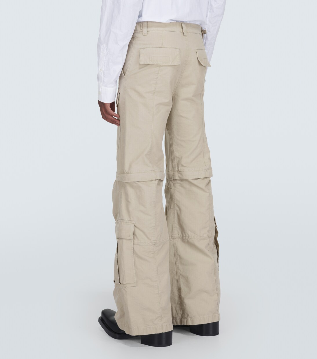 Hybrid flared cotton cargo pants  | Balenciaga
