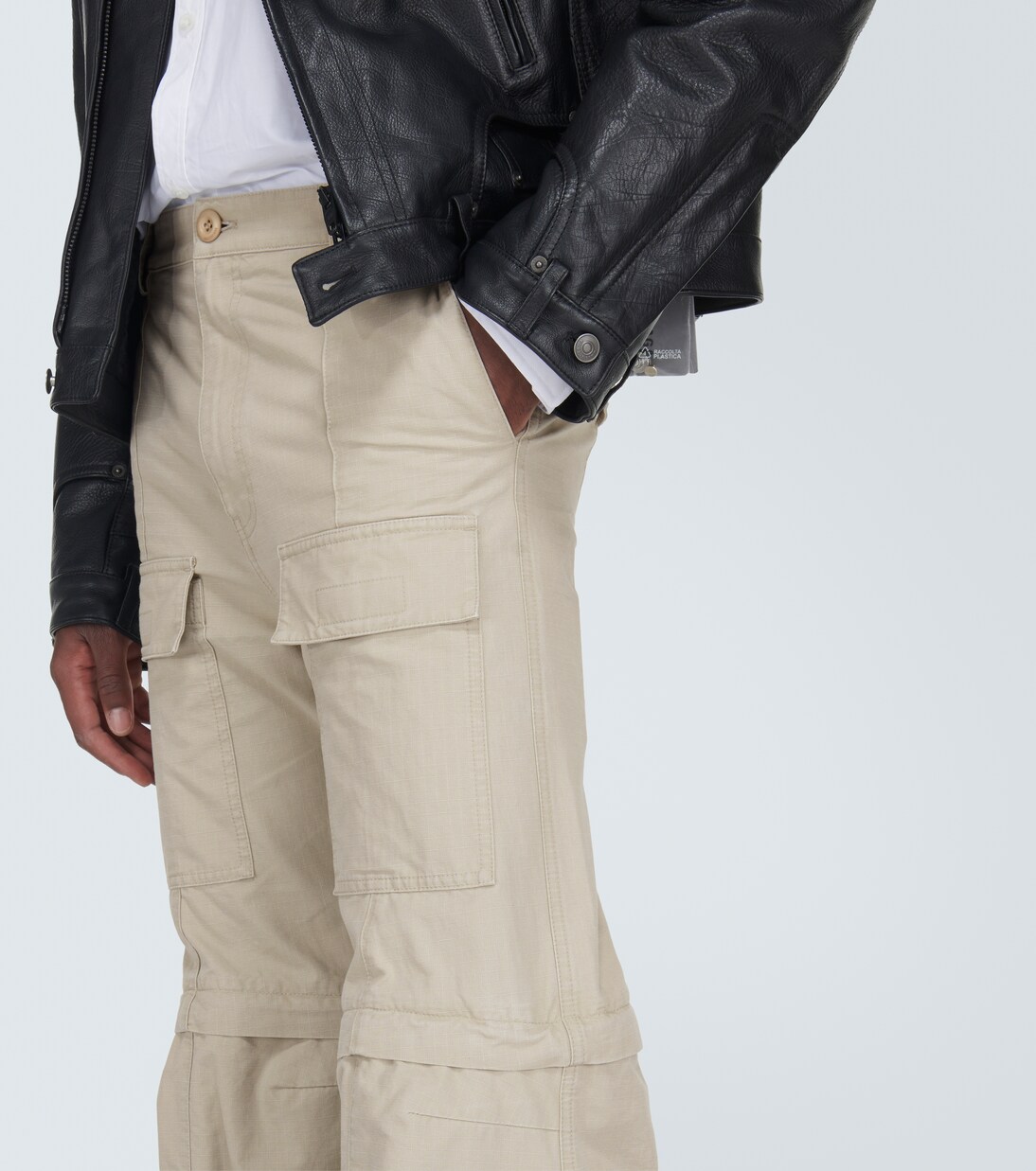 Hybrid flared cotton cargo pants  | Balenciaga