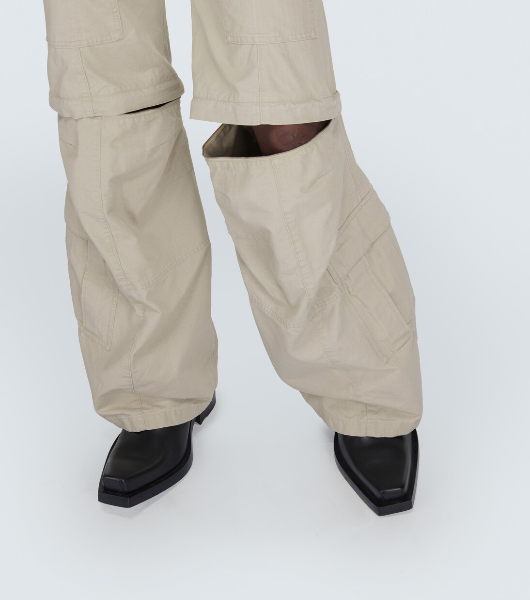 Hybrid flared cotton cargo pants  | Balenciaga
