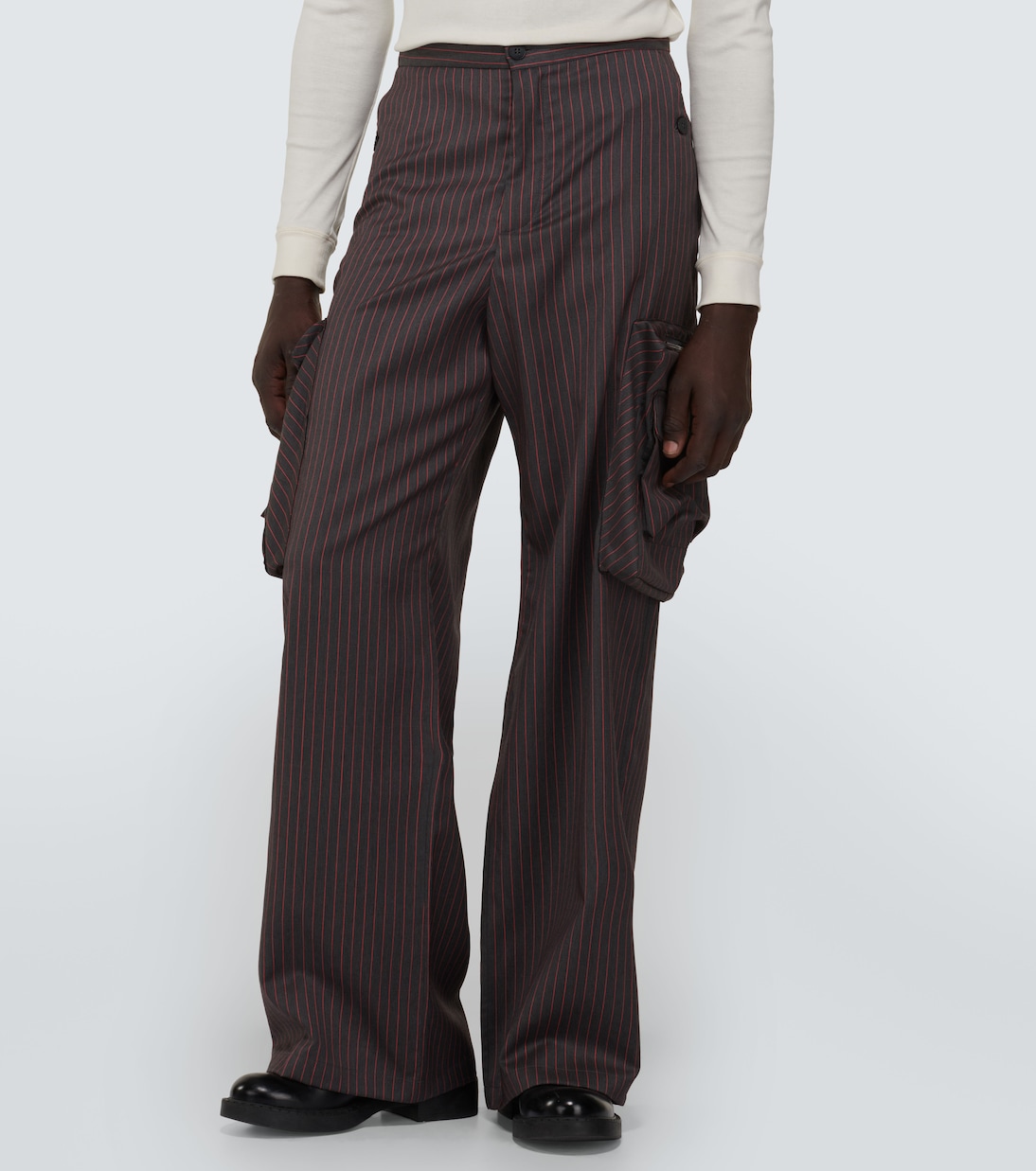 Pantaloni cargo Gabriel in lana e seta | Winnie New York