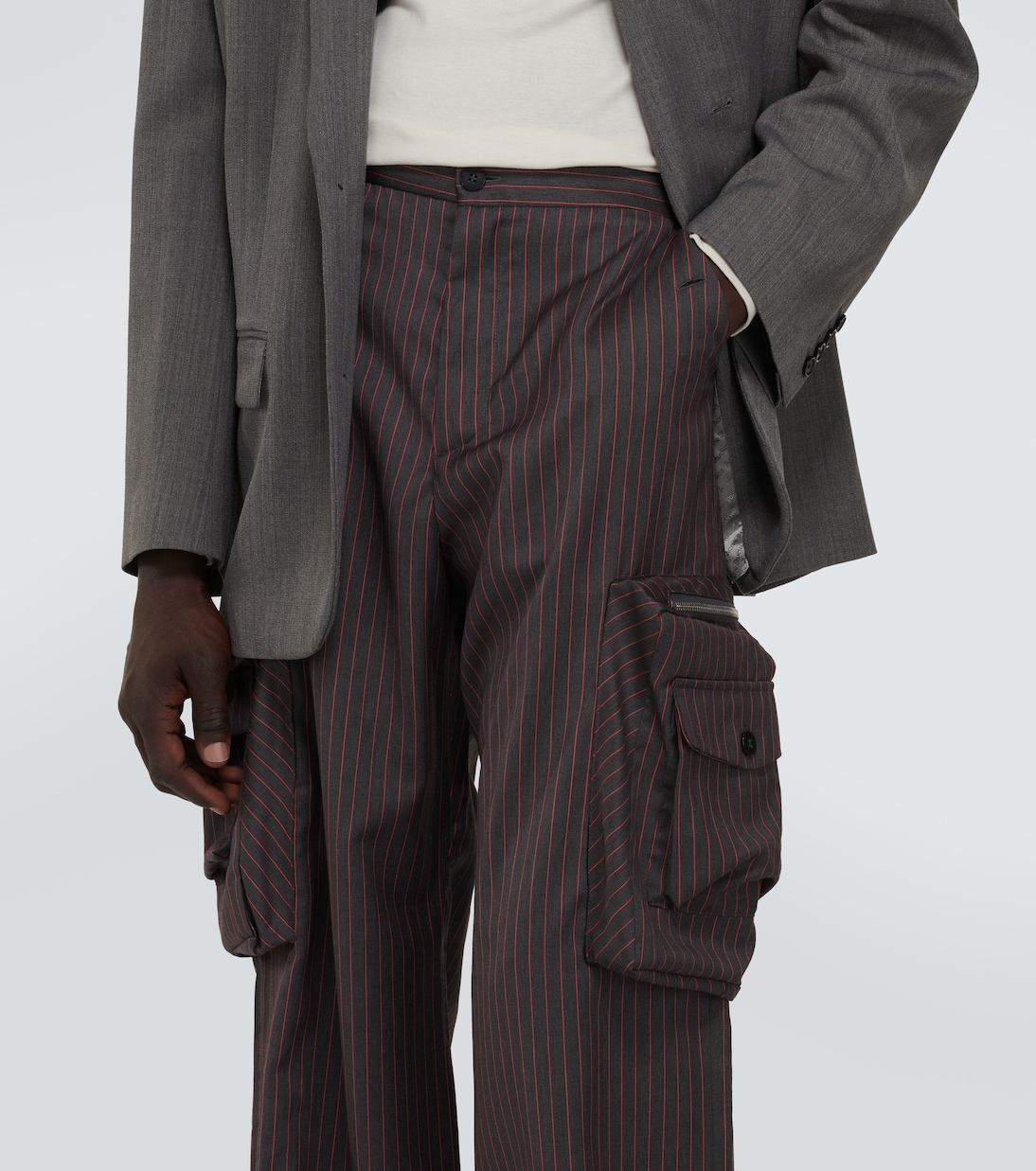 Pantaloni cargo Gabriel in lana e seta | Winnie New York