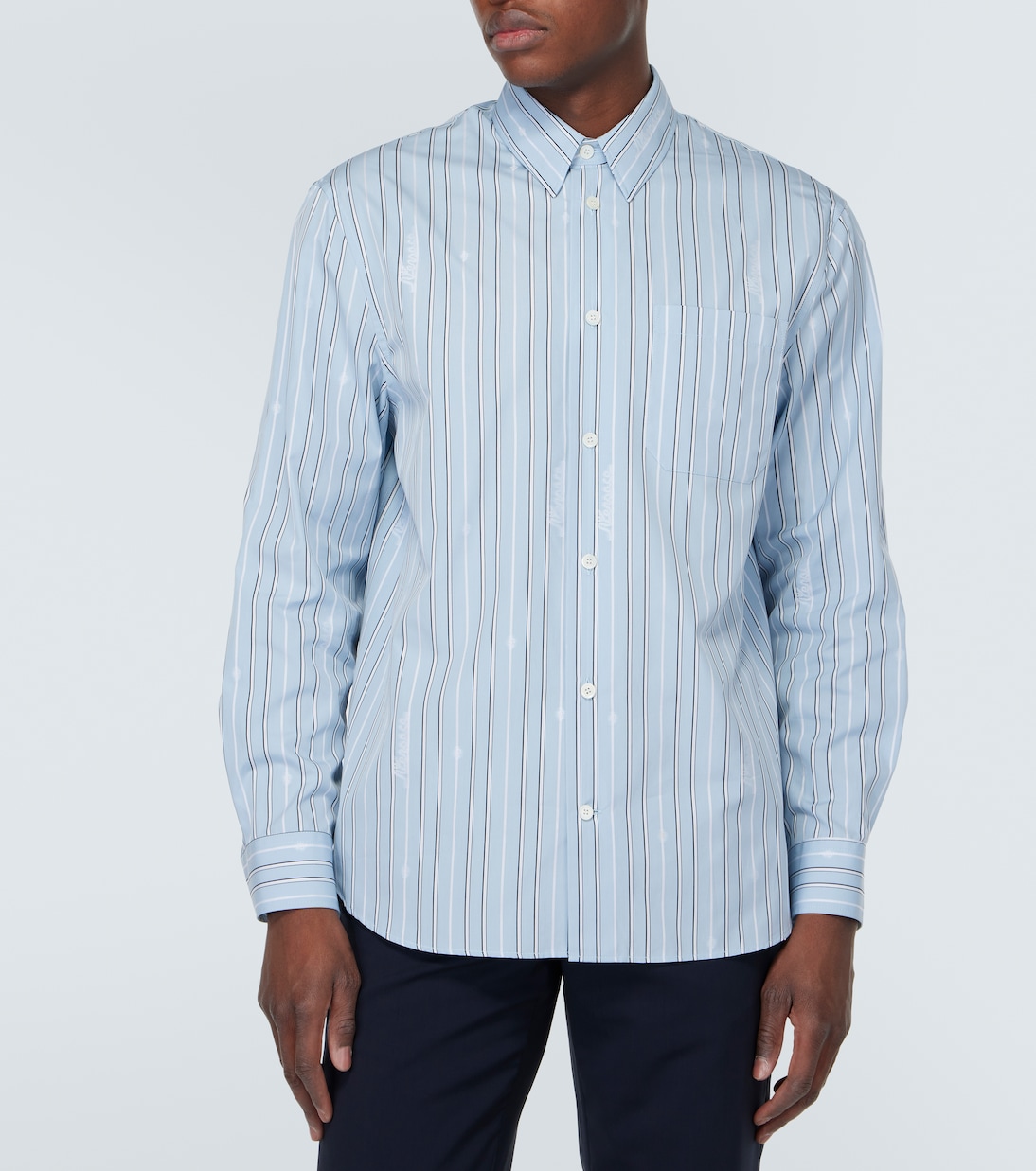 Striped cotton poplin shirt | Versace