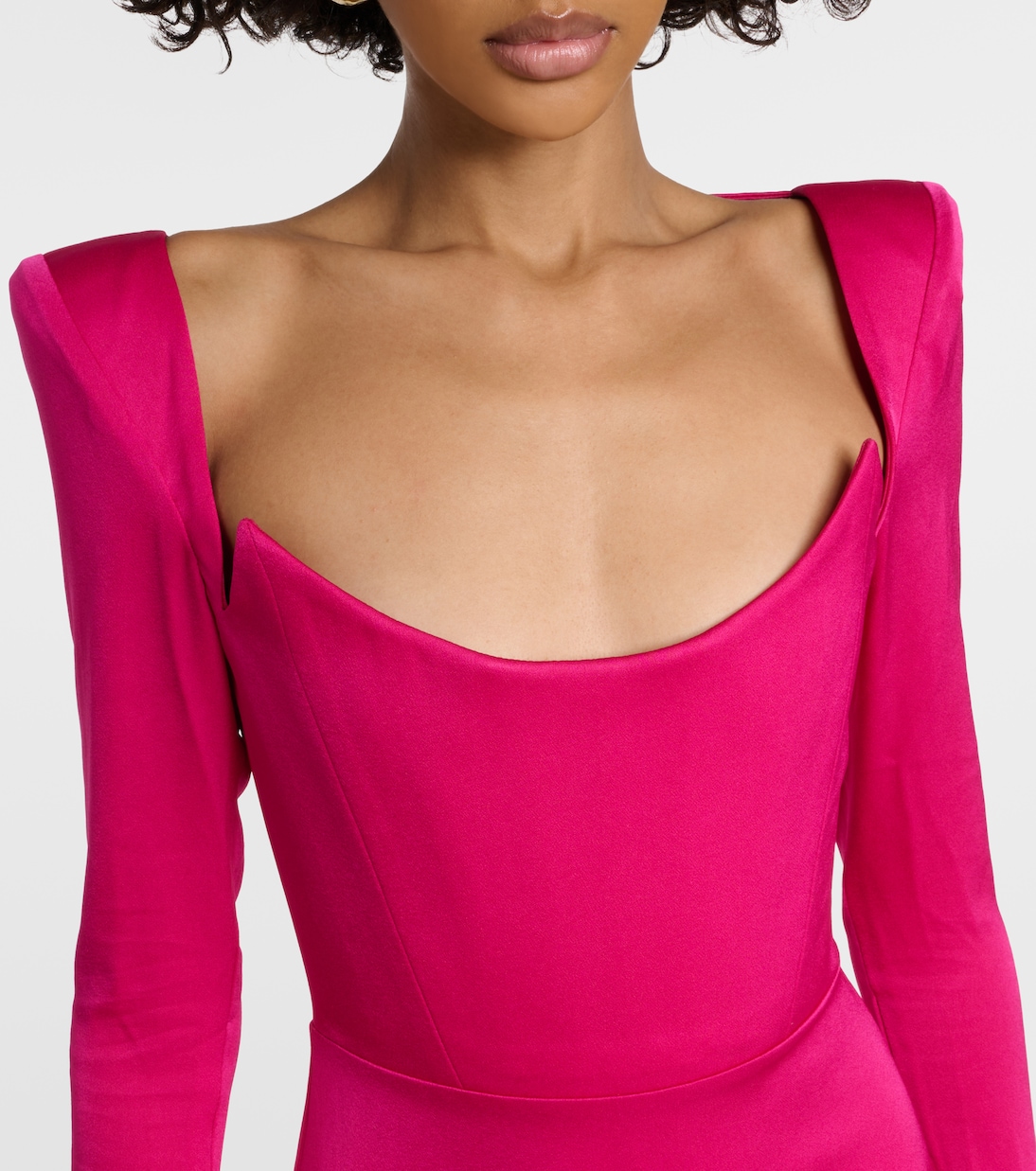 Crêpe satin midi dress | Alex Perry