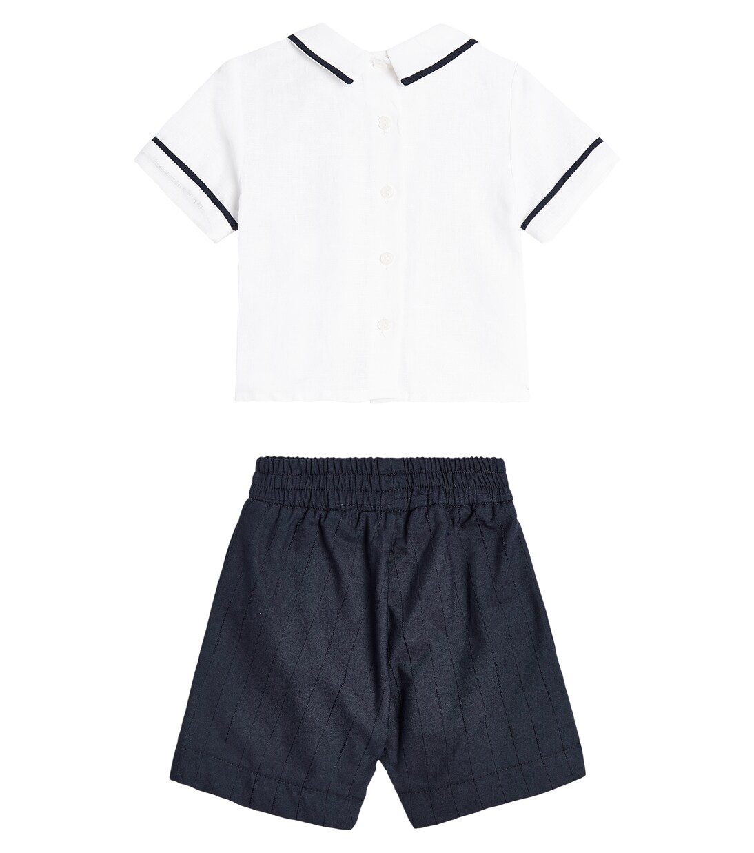 Cotton and linen shirt and pants set | Monnalisa