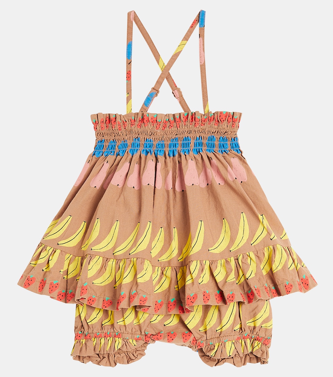 婴幼儿 — Fruit棉质连衣裙、灯笼裤与发箍套装 | Jellymallow