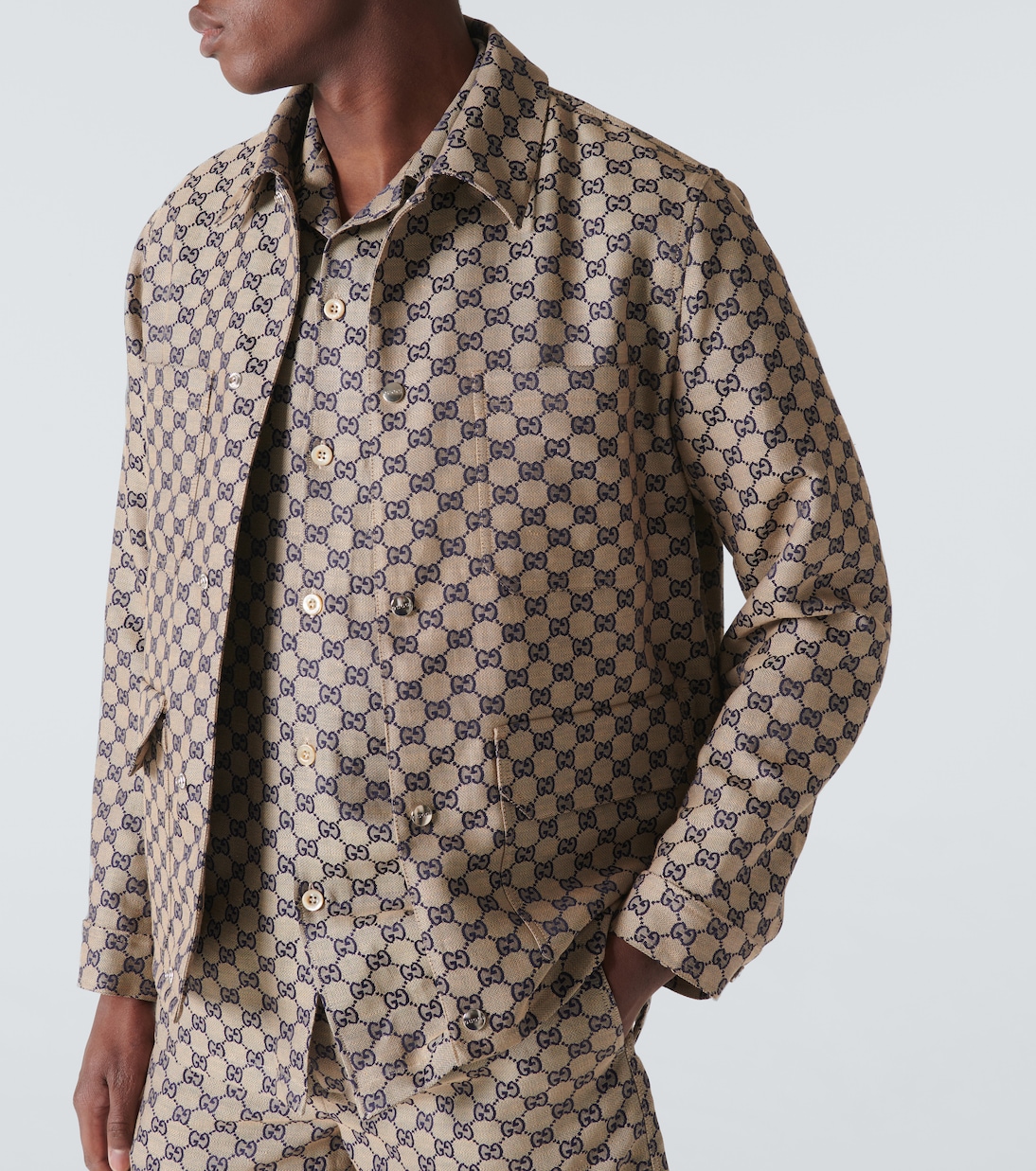 GG linen-blend canvas jacket | Gucci