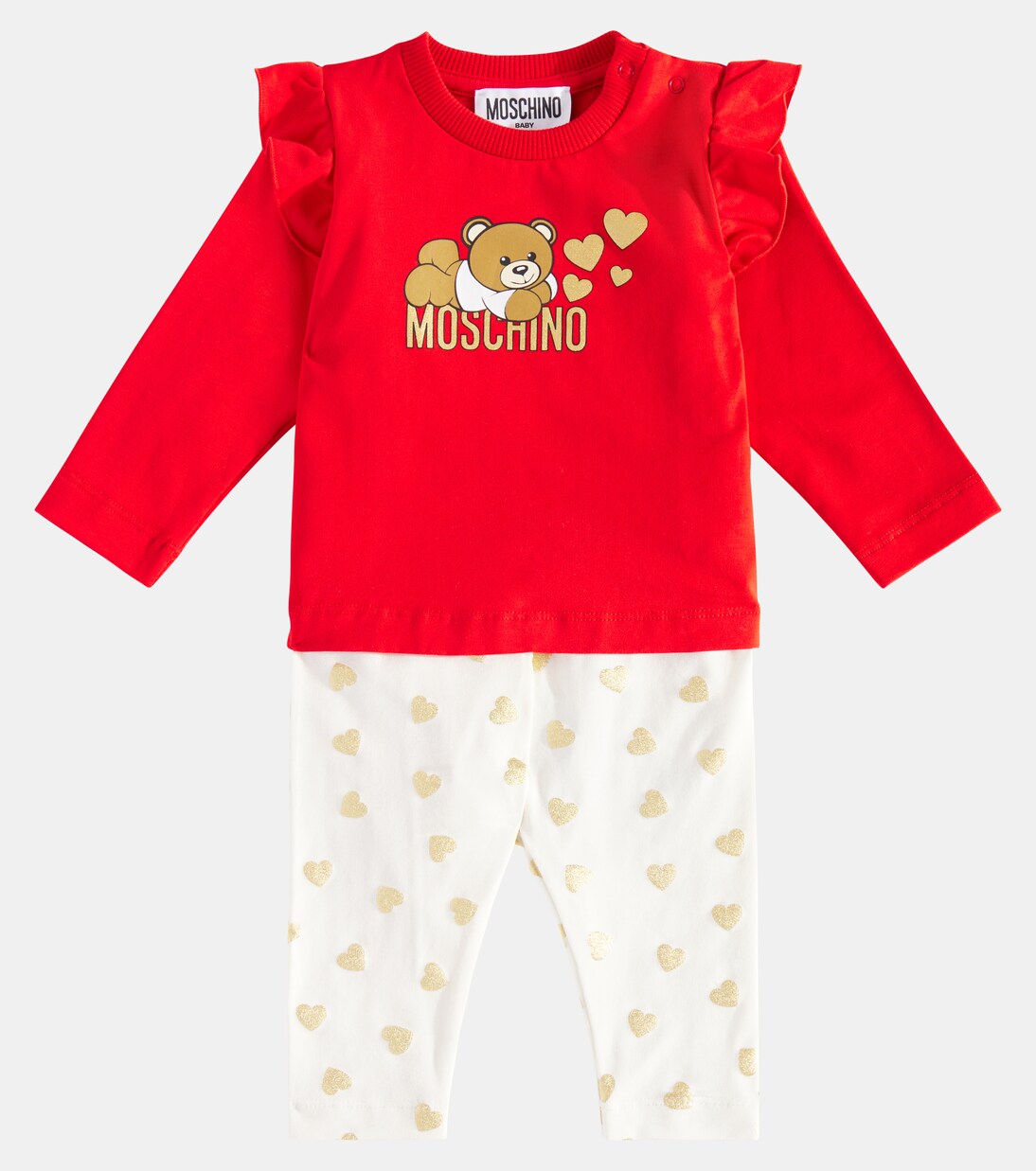 Baby jersey top and pants set | Moschino Kids