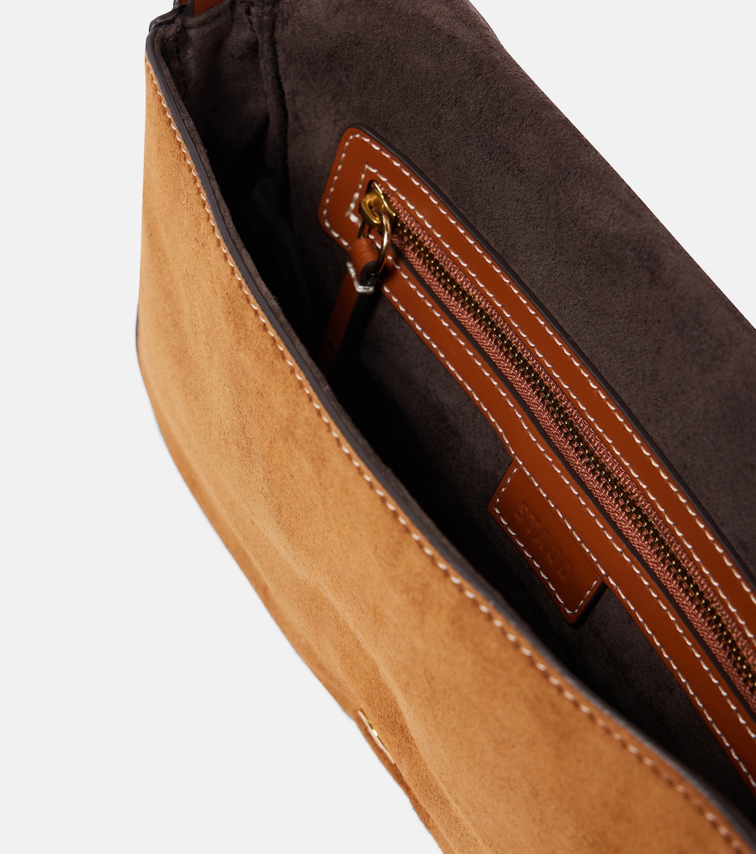 Harlow suede shoulder bag | Staud