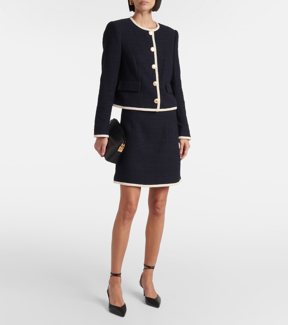 Chaqueta Mabel cropped de tweed | Veronica Beard